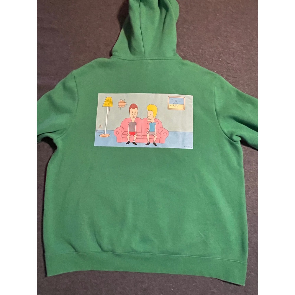 Beavis & Butthead Green Hoodie by H&M Size XXL